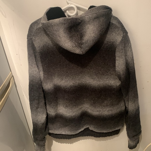 Incredible Nevada Grey Gradient Full Zip Sherpa Hoodie SZ Medium 🔥 - Picture 8 of 8